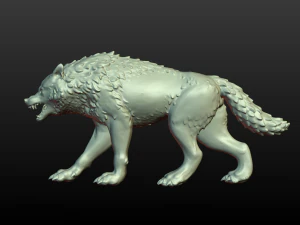 wolf figurine 3D Print Model