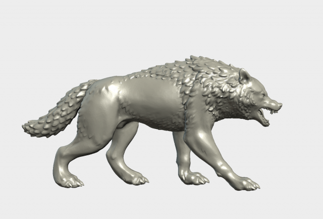 wolf figurine 3D Принт Модель .c4d .max .obj .3ds .fbx .stl .blend 