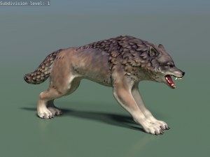 wolf ii low poly 3D मॉडल