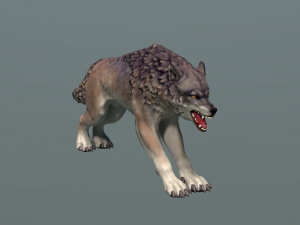 wolf ii low poly Modelo 3D