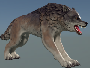 wolf ii low poly Modelo 3D