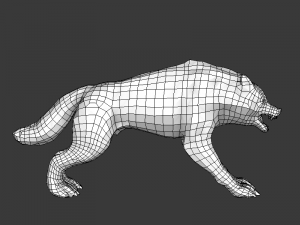 wolf ii low poly Modelo 3D