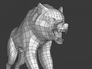 wolf ii low poly Modelo 3D