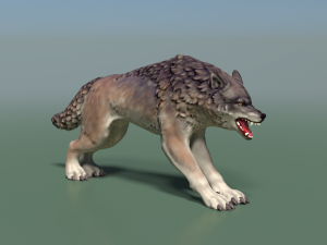 wolf ii low poly Modelo 3D