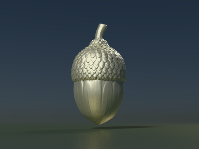 Acorn 3D Print Model .c4d .max .obj .3ds .fbx .stl .blend 