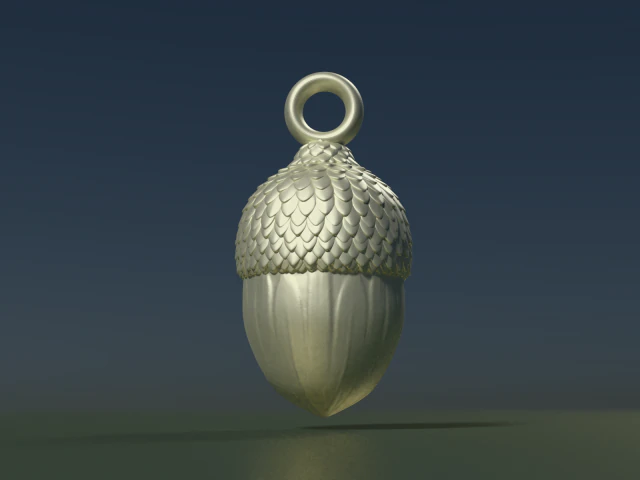 acorn pendant 3D Print Model .c4d .max .obj .3ds .fbx .stl .blend 