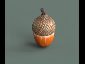 Acorn low poly 3D Model
