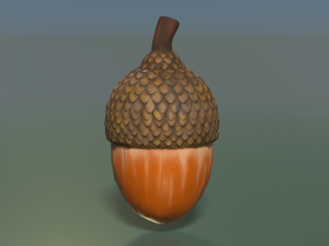 Acorn low poly 3D Model