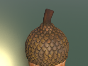 Acorn low poly 3D Model