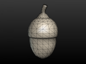 Acorn low poly 3D Model