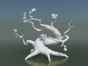 인쇄 가능한 판타지 나무 3D 프린트 모델