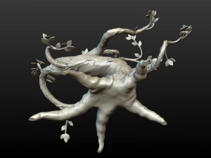 인쇄 가능한 판타지 나무 3D 프린트 모델