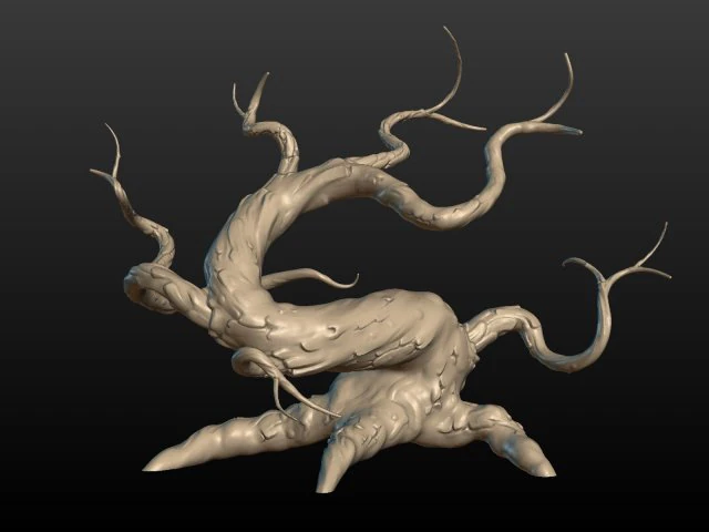 dried tree 3D Print Model .c4d .max .obj .3ds .fbx .stl .blend 