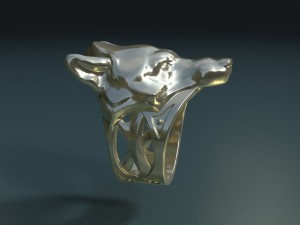 wolf ring 3D Print Model