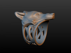 wolf ring 3D 打印模型