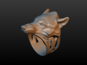 wolf ring 3D 打印模型