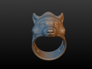 wolf ring 3D 打印模型