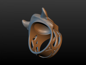 wolf ring 3D 打印模型