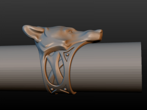 wolf ring 3D 打印模型