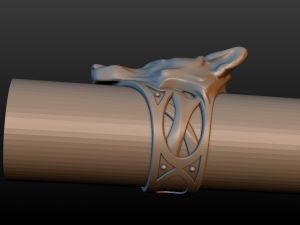 wolf ring 3D 打印模型