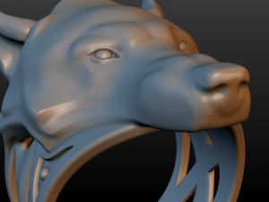 wolf ring 3D 打印模型
