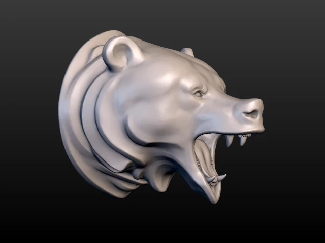 cabe&ccedil;a de urso Modelo de Impressão 3D .c4d .max .obj .3ds .fbx .stl .blend 