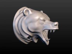 bear head 3D Print Model