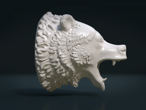 bear head ii 3D Принт Модель