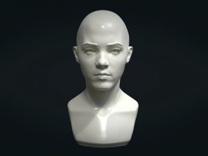 young woman head 3D Print Model