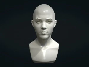 jonge vrouw hoofd 3D printmodel