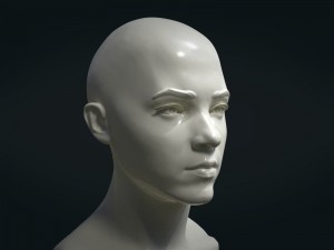 young woman head 3D Print Model