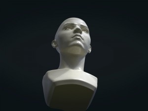 young woman head 3D Print Model