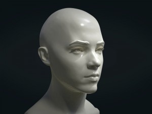 young woman head 3D Print Model