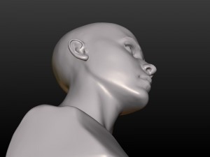 young woman head 3D Print Model