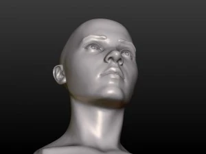 young woman head 3D Print Model