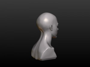 young woman head 3D Print Model