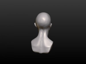 young woman head 3D Print Model