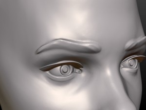 young woman head 3D Print Model