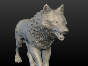 wolf figure 3D Print Model