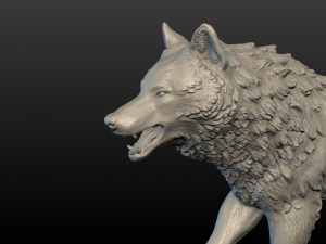 wolf figure 3D Print Model