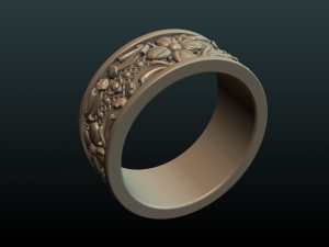 flower ring 3D 프린트 모델