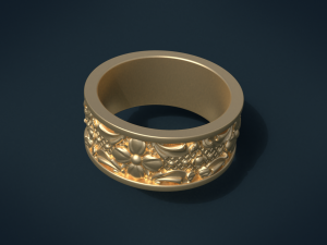 flower ring 3D 프린트 모델