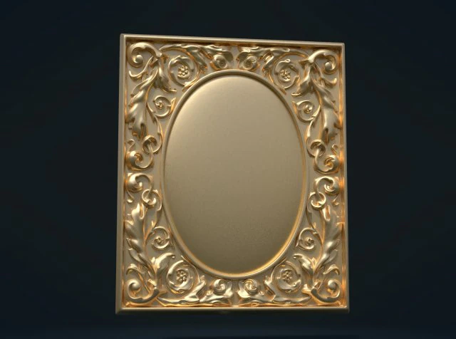 baroque decor panel 3D Print Model .c4d .max .obj .3ds .fbx .stl .blend