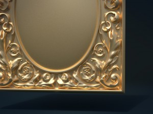 baroque decor panel 3D printmodel