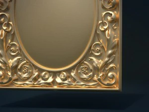 baroque decor panel 3D Print Model