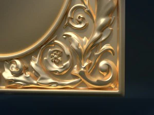 baroque decor panel 3D Print Model