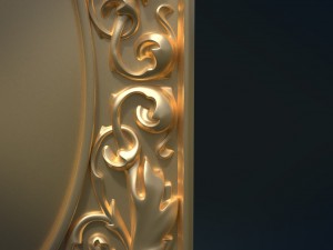 baroque decor panel 3D printmodel