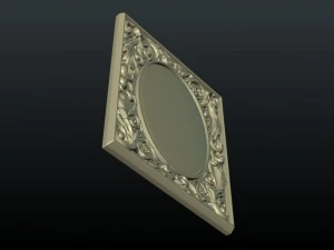 baroque decor panel 3D Print Model