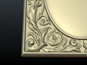 baroque decor panel 3D Print Model