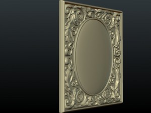 baroque decor panel 3D printmodel